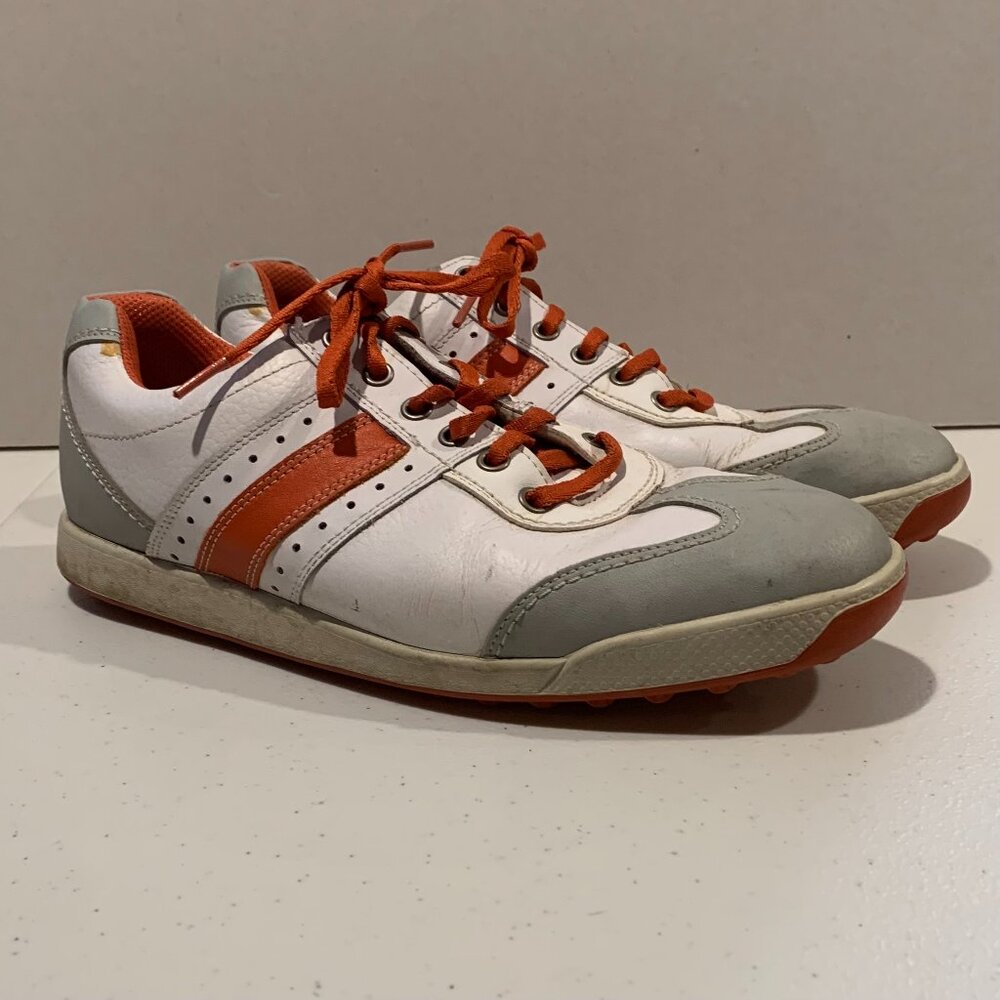 FootJoy White, Orange & Gray Athletic Golf Shoes